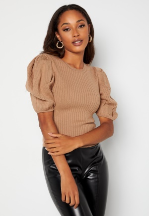 BUBBLEROOM Linnelle knitted top Nougat L