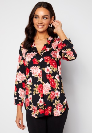 Happy Holly Milly 3/4 sleeve tunic Black / Patterned 52/54