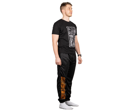 croWNkon Miesten Mesh Pants, Musta