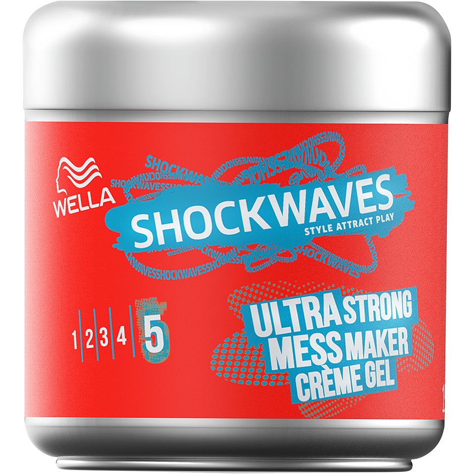 Wellashockwaves Ultra Strong Mess Constructor Creme Gel, 150 ml Wella Styling Hiusgeelit
