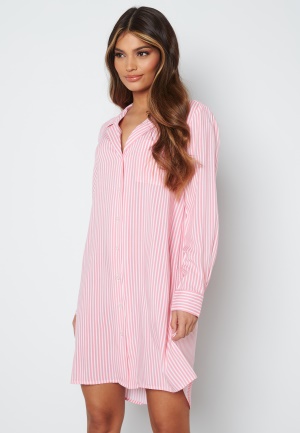 BUBBLEROOM Stina night shirt Light pink / Striped 40
