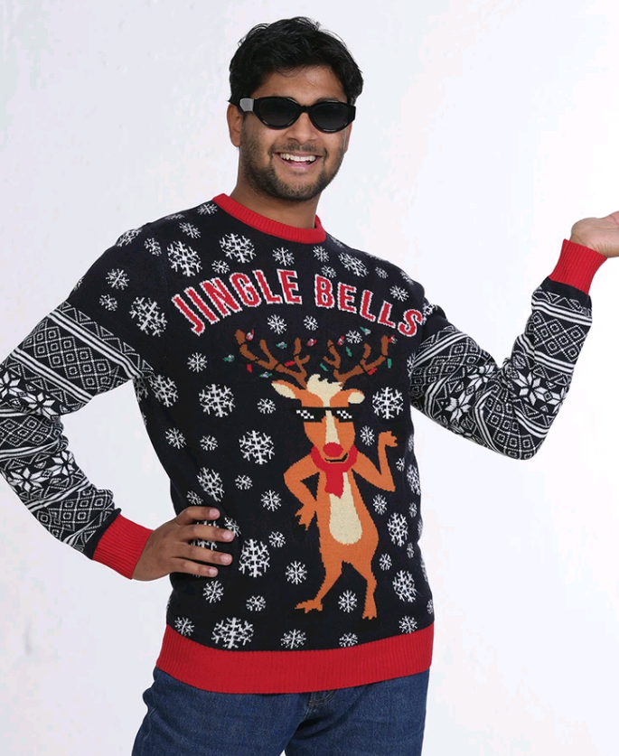 Jingle Bells LED Christmas Sweater - XS