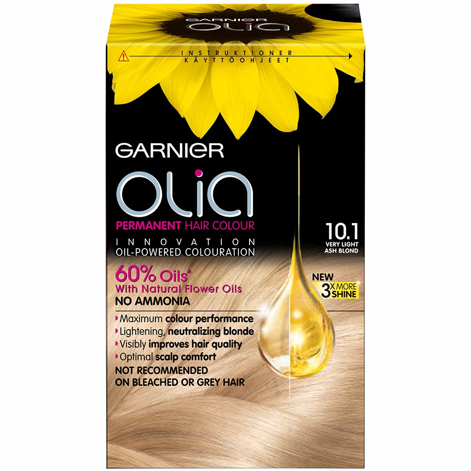 Garnier Olia Permanent Hair Colour, 10.1 Very Light Ash Blond, Garnier Hiusvärit