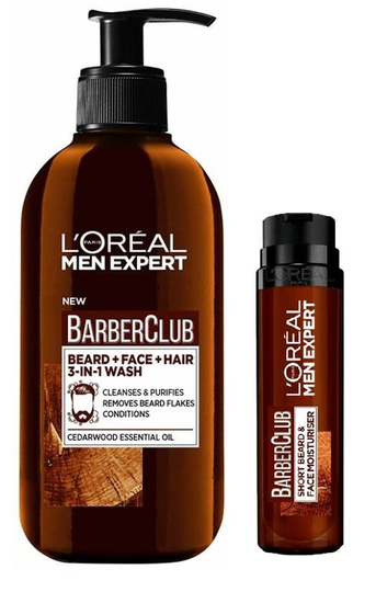 L'Oréal - Men Expert Barber Club Beard and Face Moisturizer 50 ml + Beard and Face Wash 200 ml