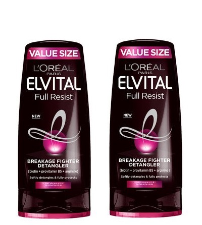 L'Oréal Paris - 2 x Elvital Full Resist Breakage Fighter Detangler Conditioner 400 ml