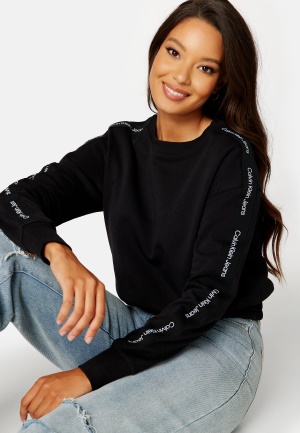 Calvin Klein Jeans Logo Tape Crew Neck BEH Ck Black XS
