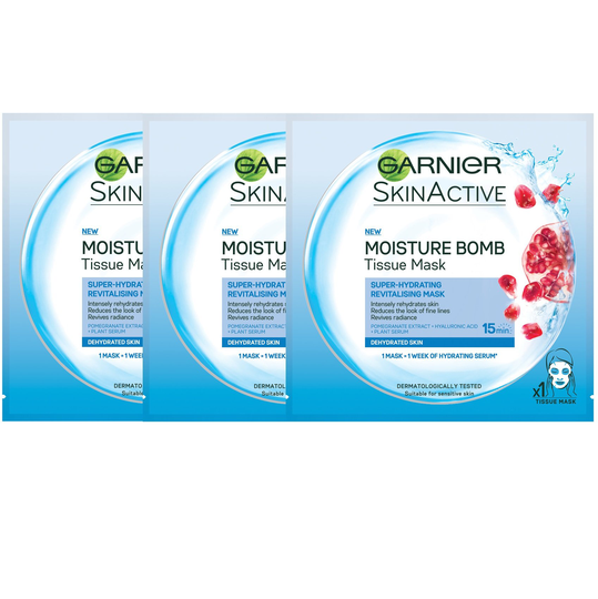 Garnier - 3x Moisture Bomb Tissue Mask