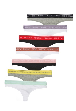 Calvin Klein Thong 7-Pack 1VD Multi L