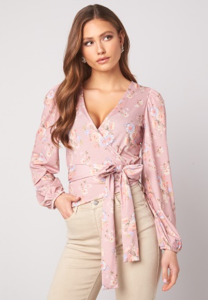 BUBBLEROOM Vilja wrap top Pink / Floral L