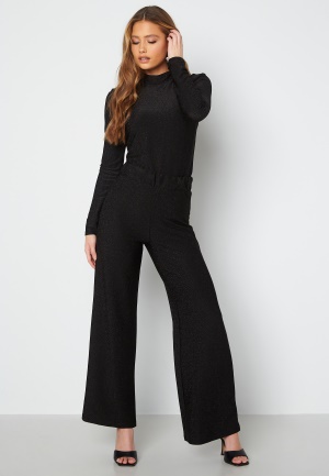 Pieces Rina Lurex HW Wide Pant Black XS