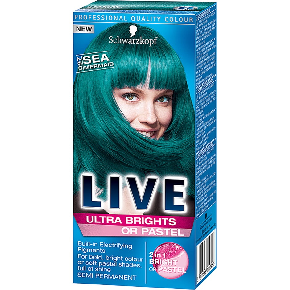 Schwarzkopf Live Color Ultra Brights Or Pastel 097 Sea Mermaid, Schwarzkopf Hiusvärit & suoravärit