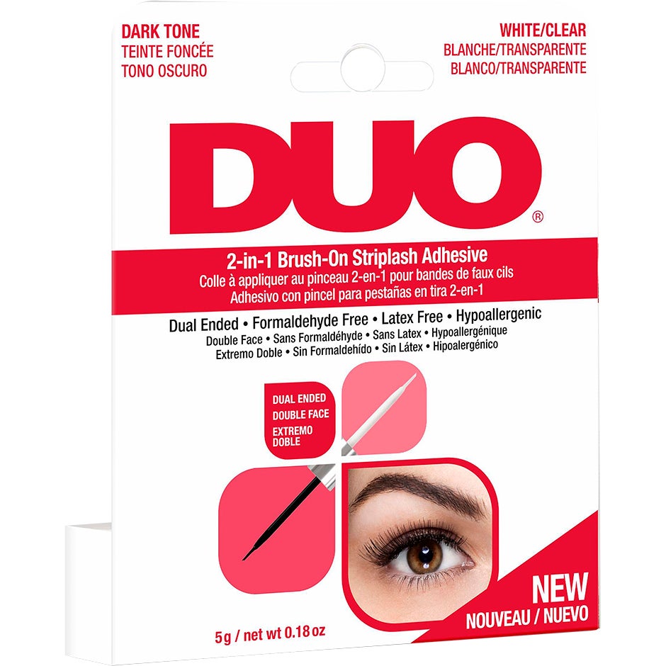 DUO 2-in-1 Brush-On Adhesive Clear & Dark, 5 g Andrea Irtoripset