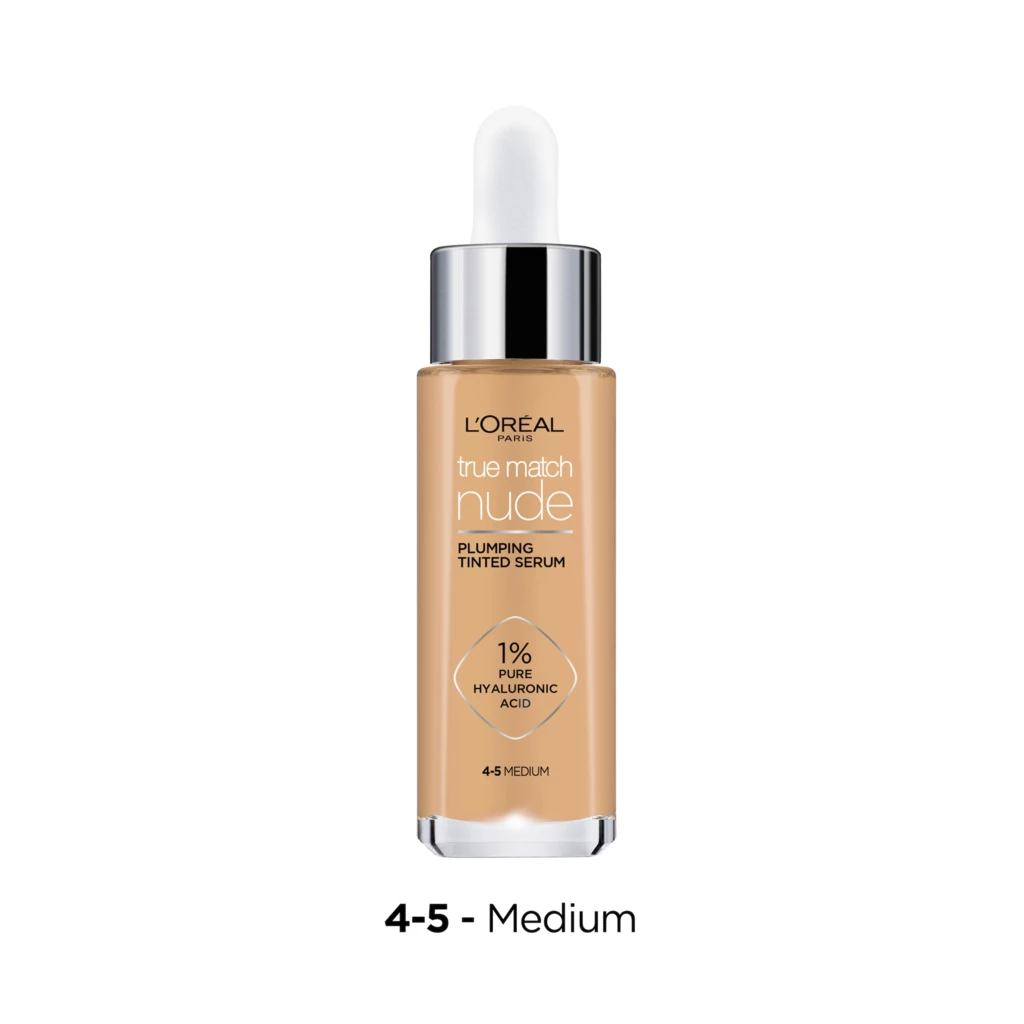 True Match Nude Plumping Tinted Serum Foundation 4-5 Medium