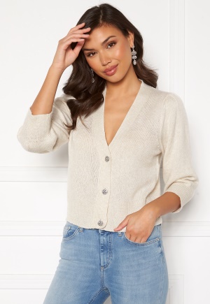 JDY Aida 3/4 Buttons Cardigan Oatmeal / Melange XL