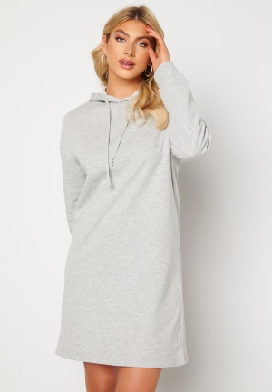 ONLY Dreamer Life Sweat Hood Dress Ligth Grey Melange M