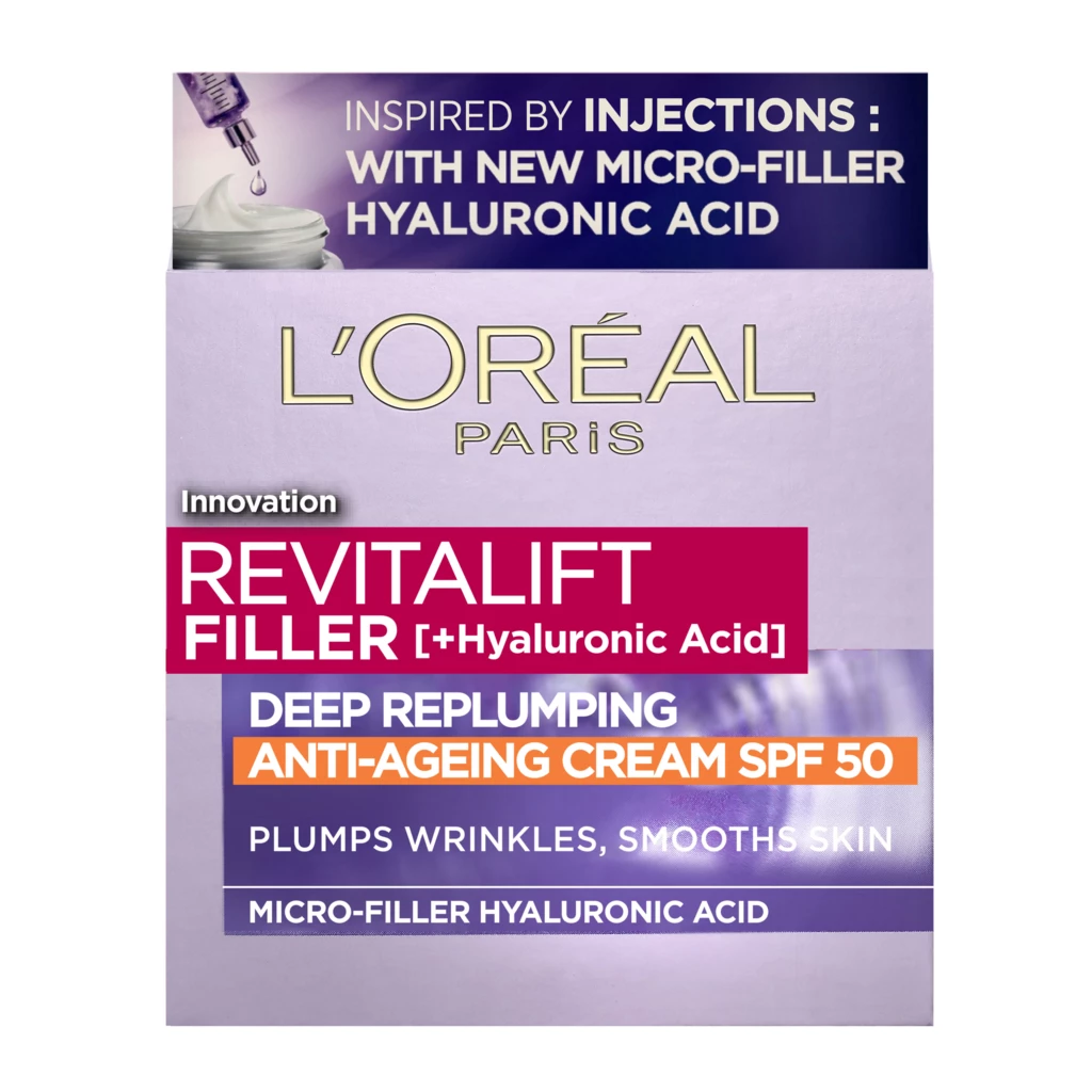Revitalift Filler [+Hyaluronic Acid] Replumping Day Cream SPF50 50 ml