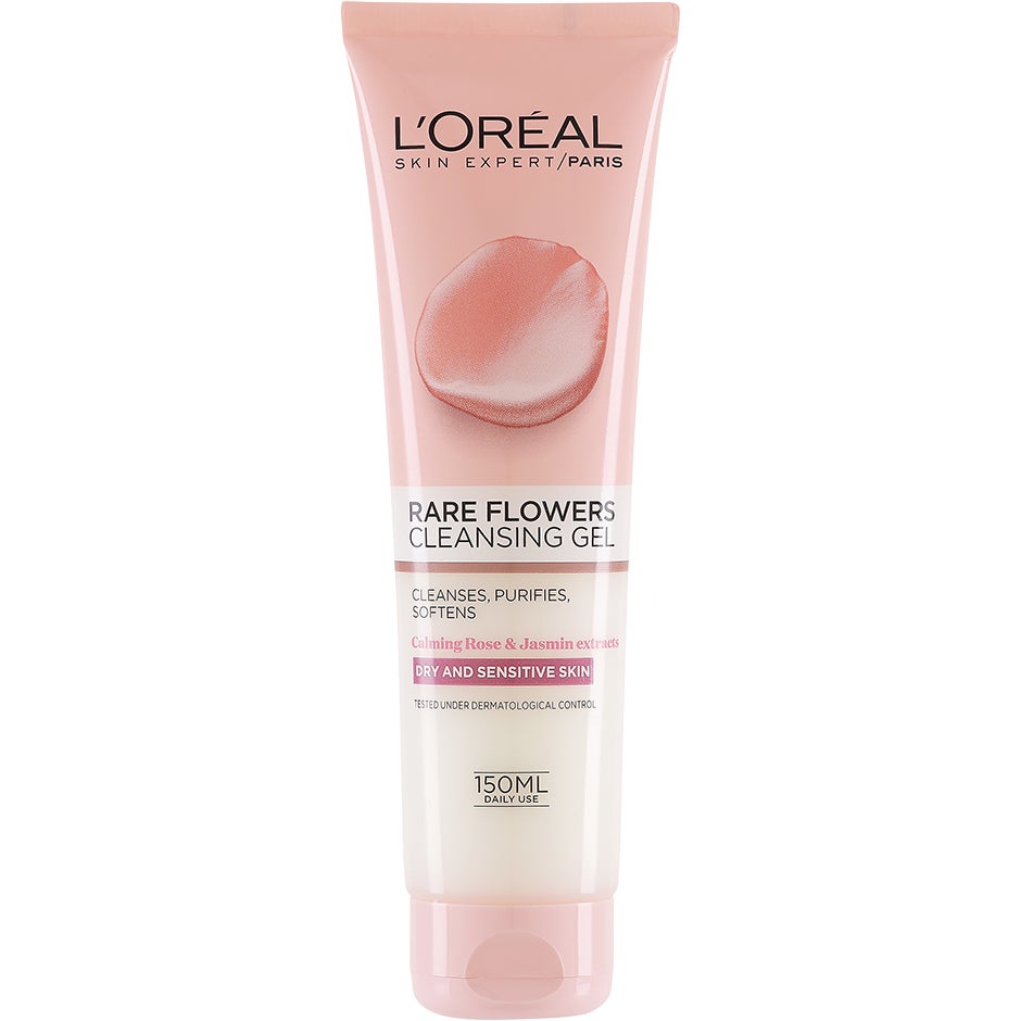 L'Oréal Paris Rare Flowers Cleansing Gel Dry/Sensitive, 150 ml L'Oréal Paris Kasvojen puhdistus