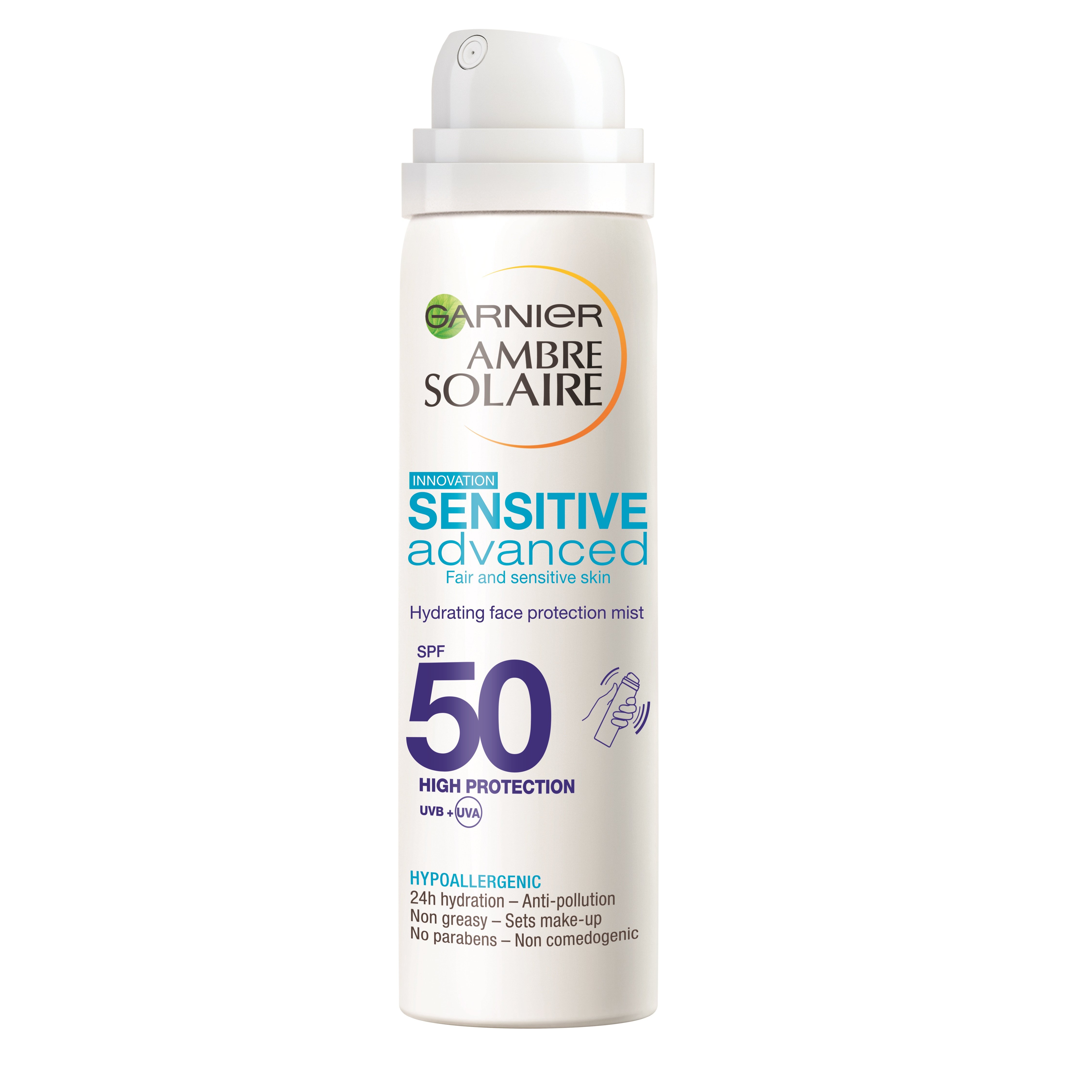 Garnier - Ambre Solaire - Sensitive Adv. Sun Protection Mist Face 75ml - SPF 50