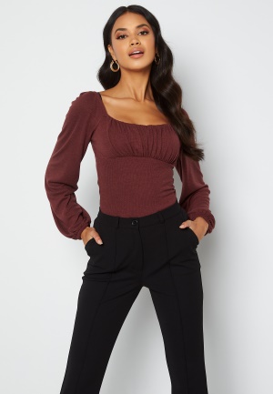 Bubbleroom Care Wynona Top Wine-red XS