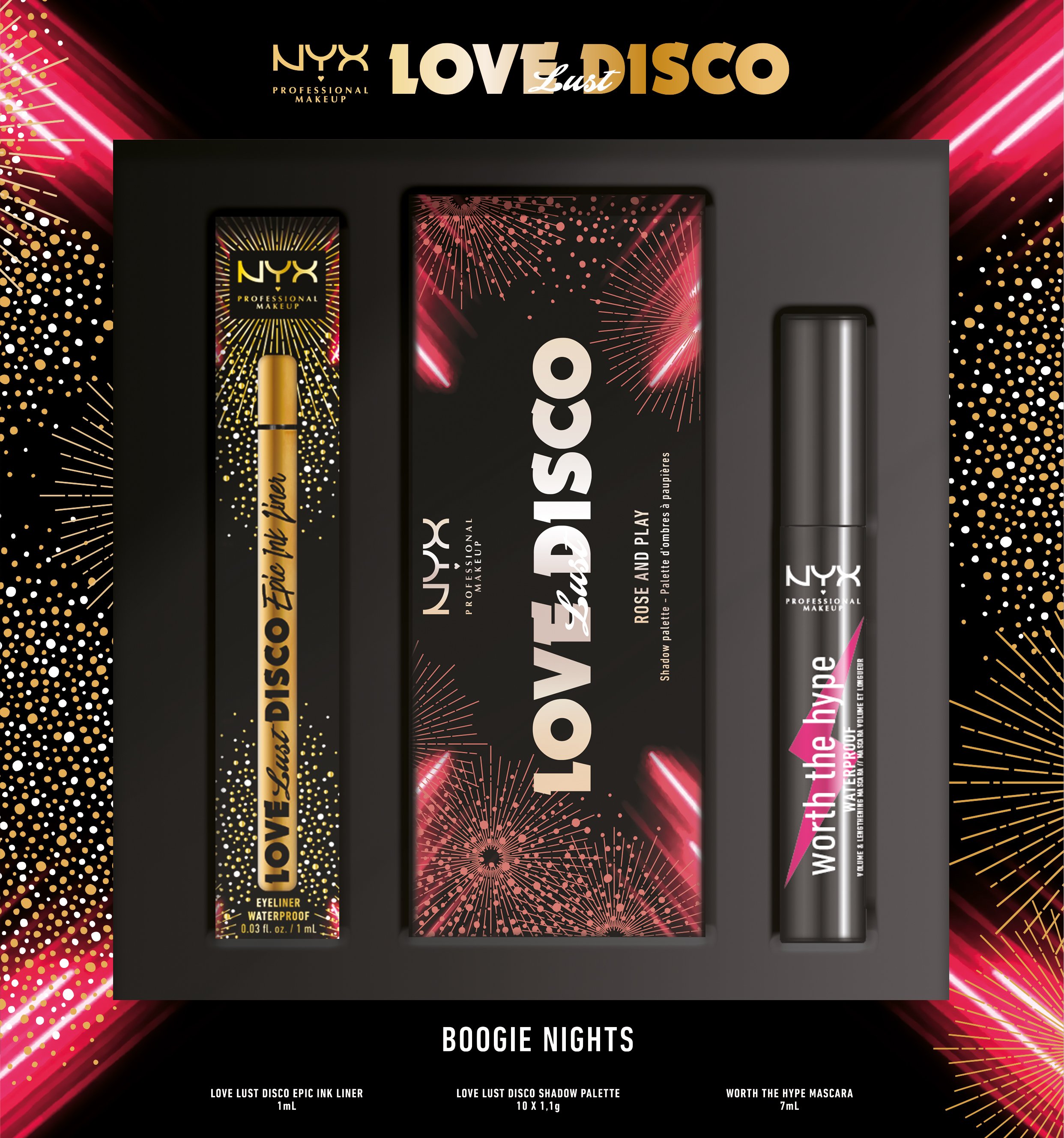 NYX Professional Makeup - Love Lust Disco Shadow Palette - 03 Rose&Play