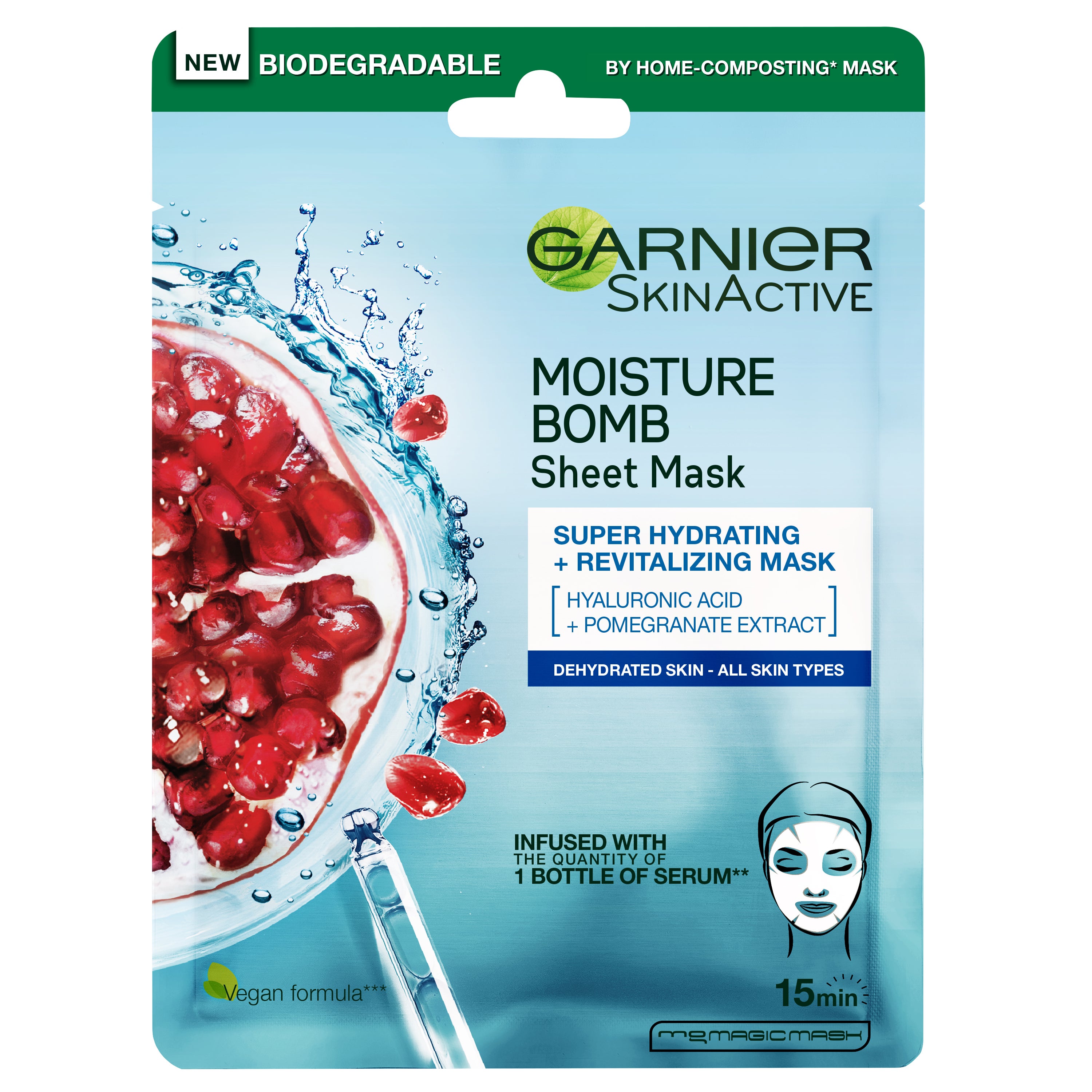 Moisture Bomb Super-Hydrating Revitalising Mask, Garnier Kasvonaamiot