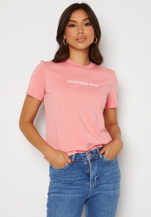 Calvin Klein Jeans Institutional Tee TIV Soft Berry/White XS