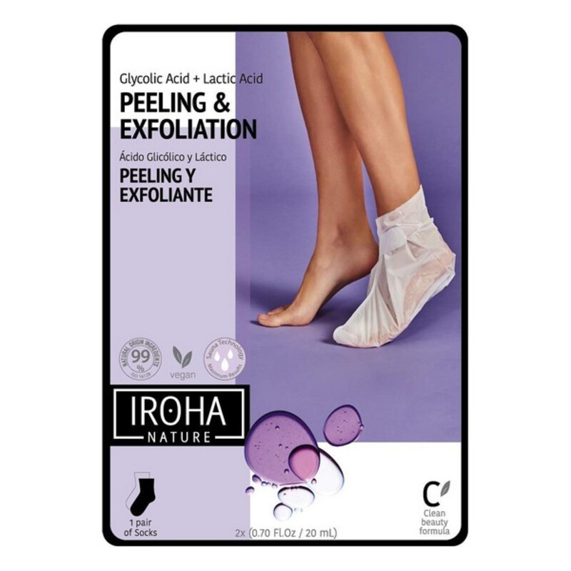 Kosteuttavat sukat Peeling and Exfoliation Lavender Iroha (2 Kappaletta)
