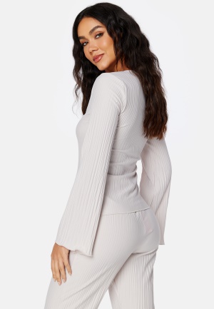 BUBBLEROOM Randy pleated top Light beige M