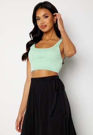 VERO MODA Fibly SL Squareneck Top Brook Green L