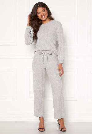 Happy Holly Elly rib pants Light grey melange 44/46