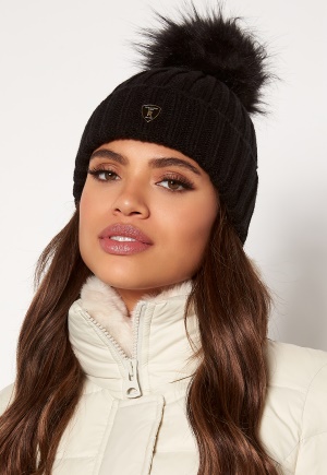 ROCKANDBLUE Pom Pom Hat Black/Black One size