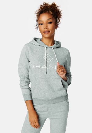 GANT Lock Up Sweat Hoodie 93 Grey Melange M