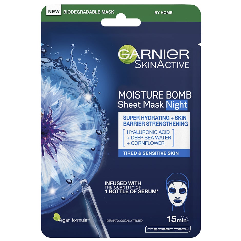 Skin Active Night tissue mask, 28 g Garnier Kangasnaamiot