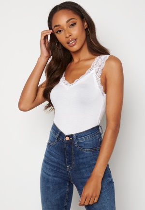 Pieces Barbera Lace Top bright white S