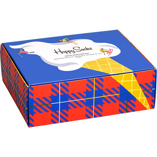3-Pack Downhill Skiing Socks Gift Set, Happy Socks Bokserit ja sukat