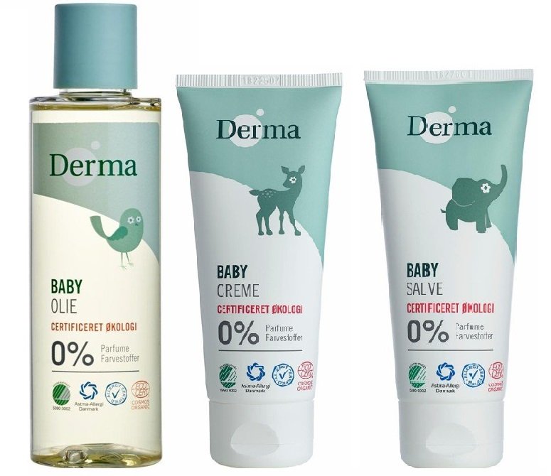 Derma - Eco Baby Oil 150 ml + Cream 100 ml + Ointment 100 ml
