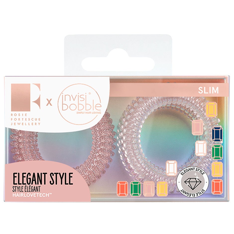 Slim Rosie Fortescue Pink Glasses, Invisibobble Hiuslenkit