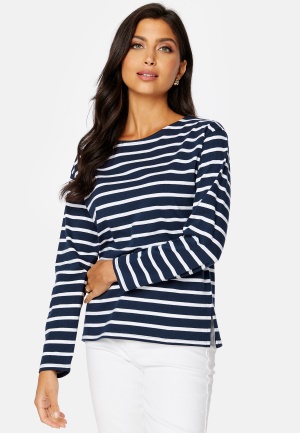 Happy Holly Yulia striped top Navy / Striped 40/42