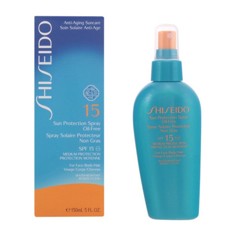Aurinkosuoja Oil Free Shiseido(Valitse vaihtoehto Spf 15 - 150 ml)