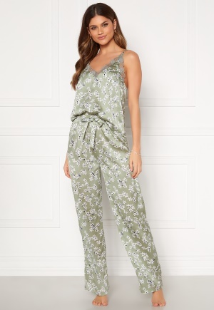 BUBBLEROOM Steph printed pyjama set Dusty green / Floral 42