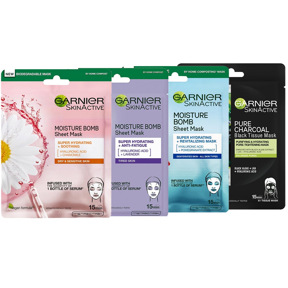 Skin Active Sheet Masks, Garnier Ihonhoito
