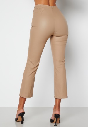 BUBBLEROOM Alicia coated kickflare trousers Nougat 42