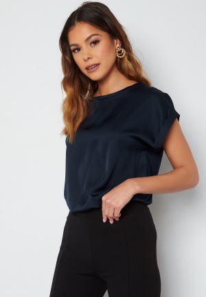 VILA Ellette S/S Satin Top Navy Blazer 42