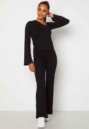 BUBBLEROOM Lesley rib top Black XL