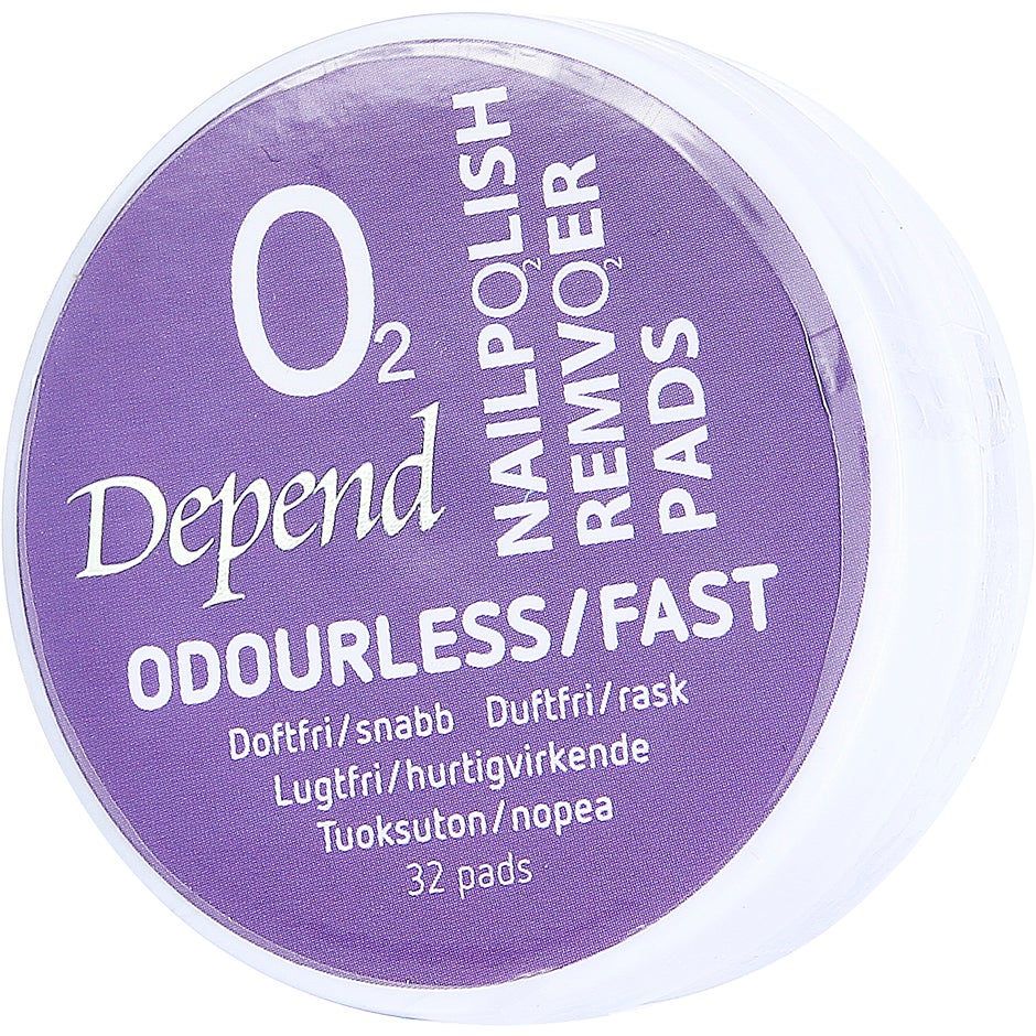 Depend O2 Nail Polish Remover Pads, Depend Kynsilakanpoistoaineet