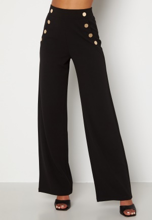 BUBBLEROOM Calandra jersey button pants Black XS