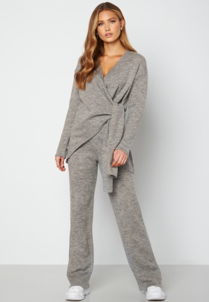 Lojsan Wallin x BUBBLEROOM Knitted wide leg pants Grey M