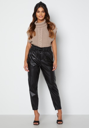 VERO MODA Eva HR Elastic Paperbag Ankel Pant Black S/30