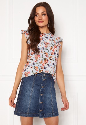 Pieces Avianna SL Top Kentucky Blue AOP XS