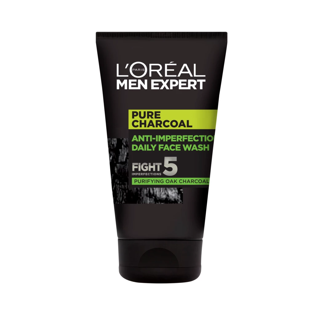 Men Expert Face Cleansing Gel Pure Charcoal Wash 100 ml